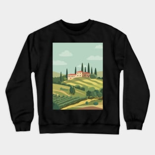 Toscana view , Italian landscape Crewneck Sweatshirt